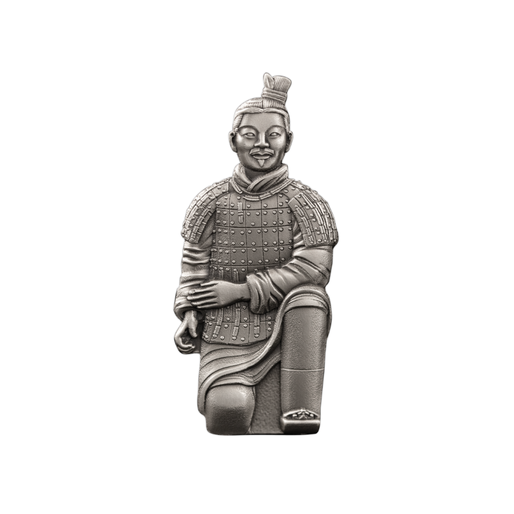TERRACOTTA ARMY DISCOVERY 50th Anniversary 2 Oz Silver Coin $1 Fiji 2024