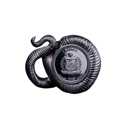 THE 3D SNAKE Year of Snake 3 Oz Silver Coin $5 Samoa 2025