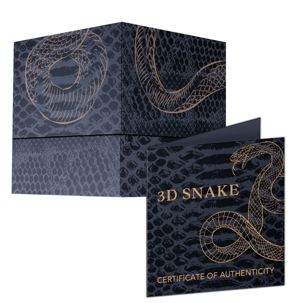 THE 3D SNAKE Year of Snake 3 Oz Silver Coin $5 Samoa 2025