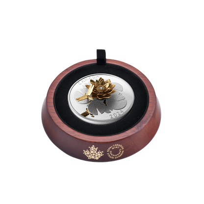 THE DRAGONFLY AND THE BLOOM 5 Oz Silver Coin $50 Canada 2024