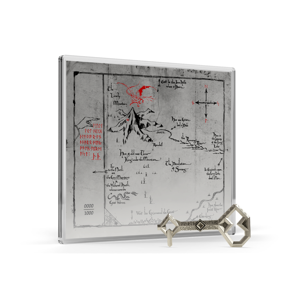 THE HOBBIT Thorin's Map and Key Silver Collectible Set AGORO