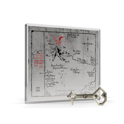 THE HOBBIT Thorin's Map and Key Silver Collectible Set AGORO