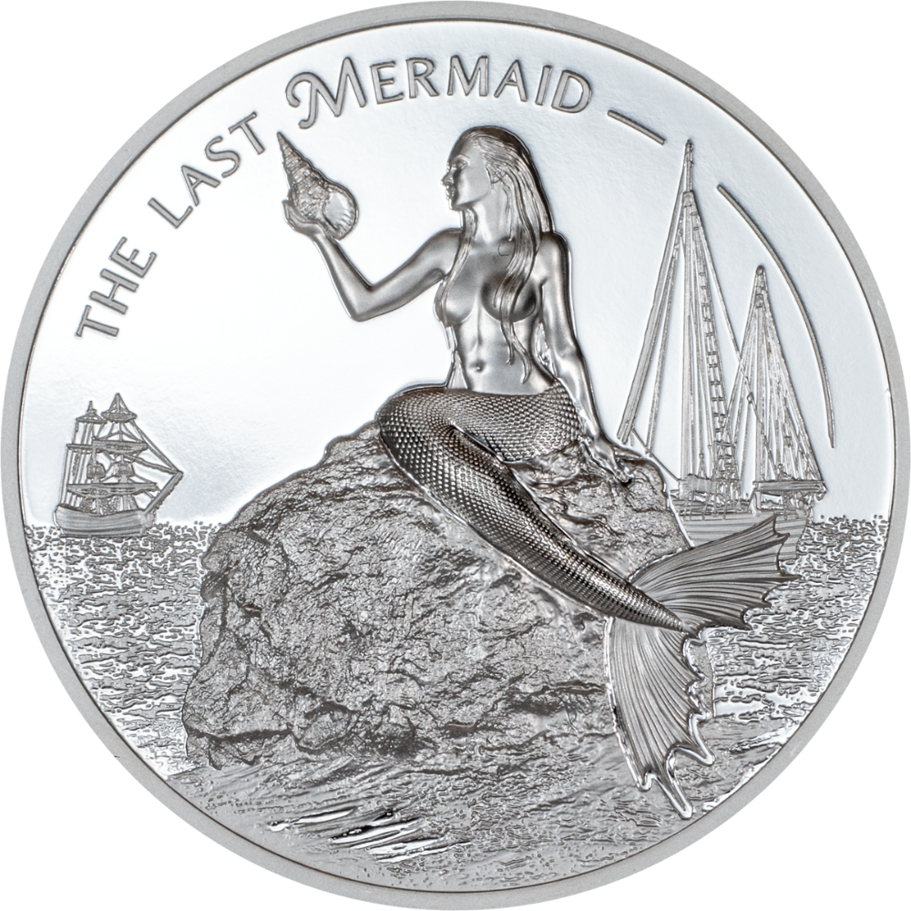 THE LAST MERMAID X Ray 1 Oz Silver Coin $5 Cook Islands 2024