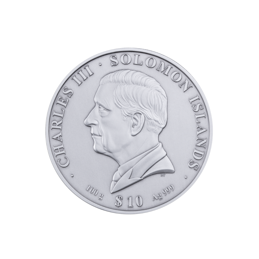 THE LEGENDARY STATUE OF ZEUS 100g Silver Coin $10 Solomon Islands 2025