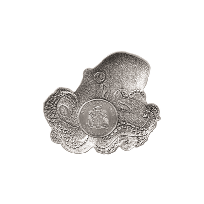 THE OCTOPUS 3 Oz Silver Coin $5 Barbados 2024