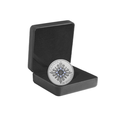 THE SAPPHIRE JUBILEE SNOWFLAKE BROOCH 1 Oz Silver Coin $20 Canada 2024