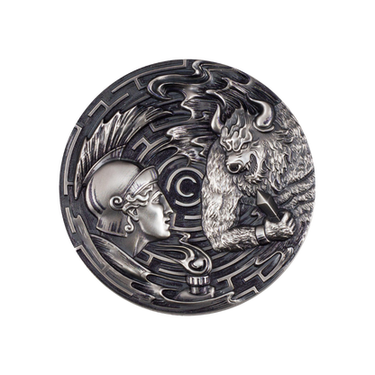 THESEUS AND THE MINOTAUR Evil Within 3 Oz Silver Coin $20 Palau 2021