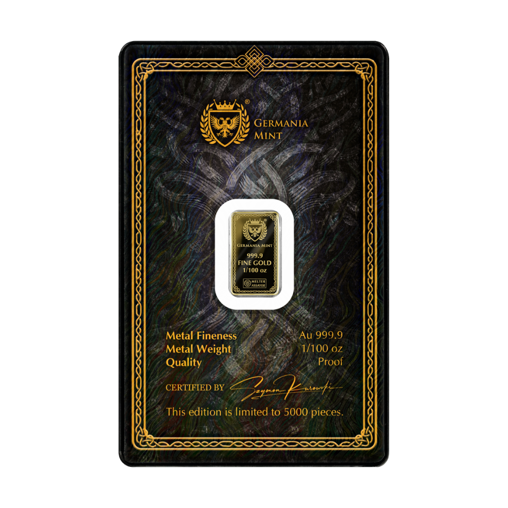 Thor Gods of Germania Gold Bar 2026 Germania Mint
