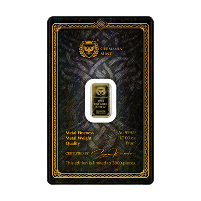 Thor Gods of Germania Gold Bar 2026 Germania Mint