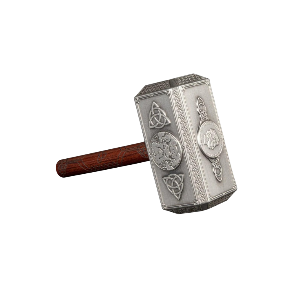 THOR HAMMER Mjölnir 500g Silver Coin $10 Solomon Island 2021