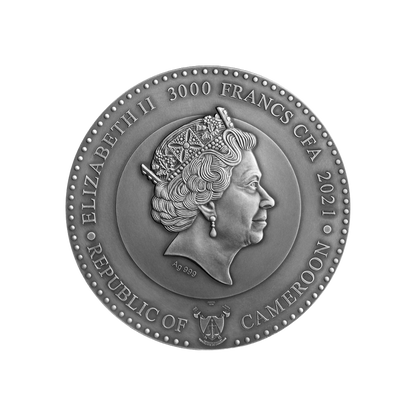 THREE GRACES Celestial Beauty 2 Oz Silver Coin 2000 Francs Cameroon 2020