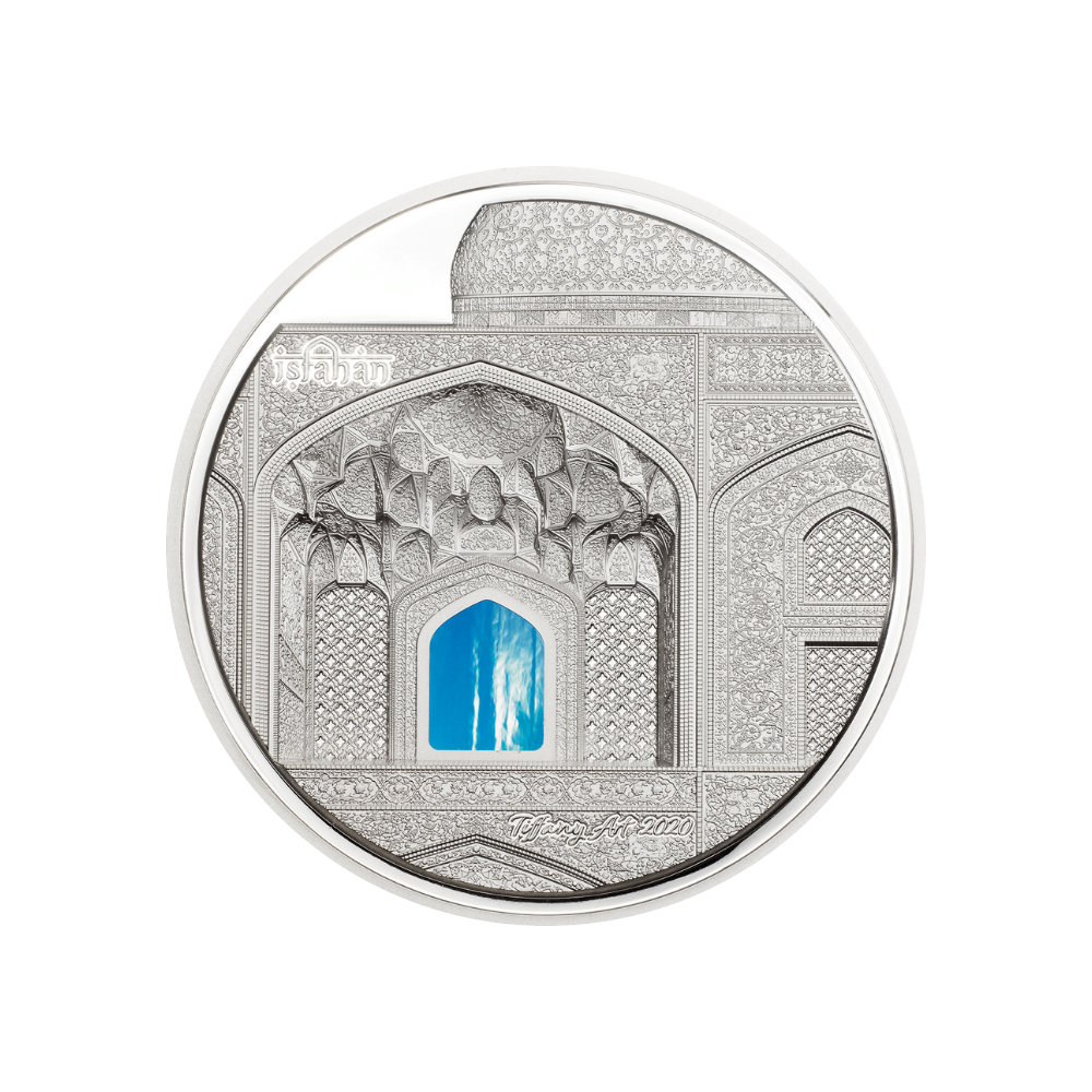 TIFFANY ART Isfahan 3 Oz Silver Coin $20 Palau 2020