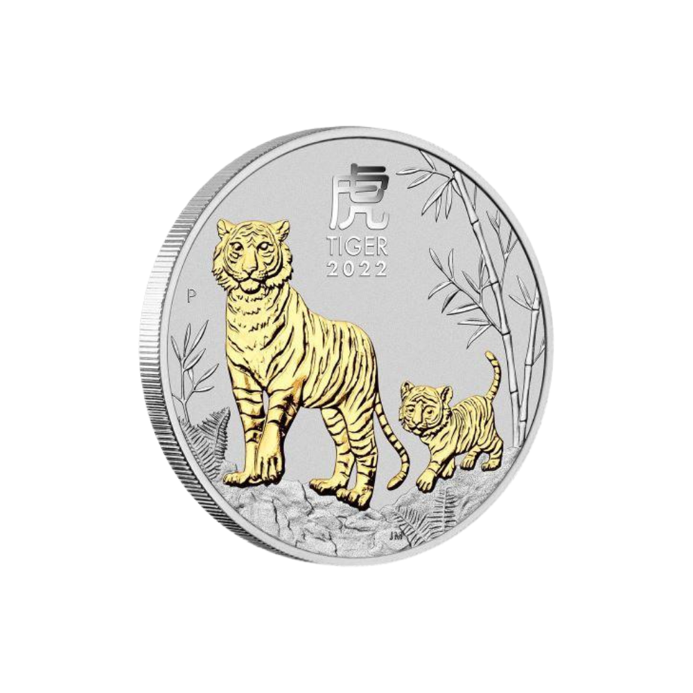 TIGER Lunar Year Series III Set 3x1 Oz Silver Coins $1 Australia 2022