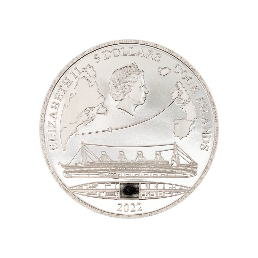 TITANIC 1 Oz Silver Coin $5 Cook Islands 2022