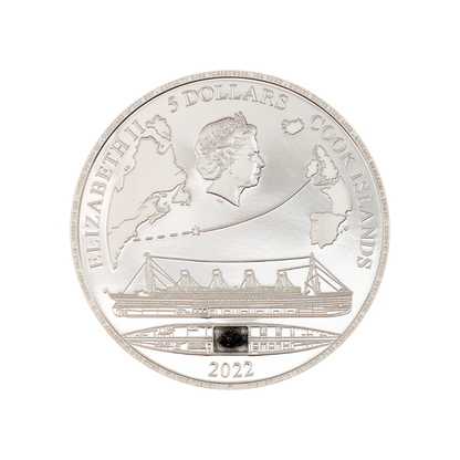 TITANIC 1 Oz Silver Coin $5 Cook Islands 2022