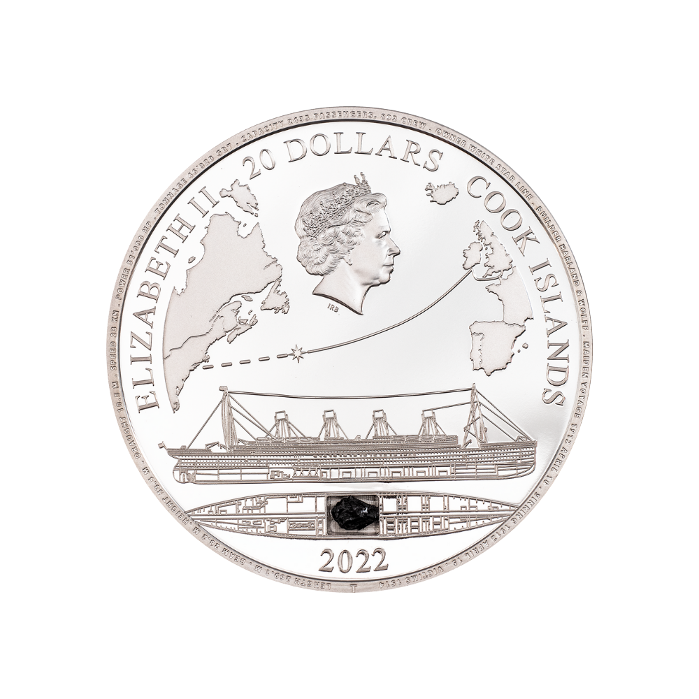 TITANIC 3 Oz Silver Coin $20 Cook Islands 2022