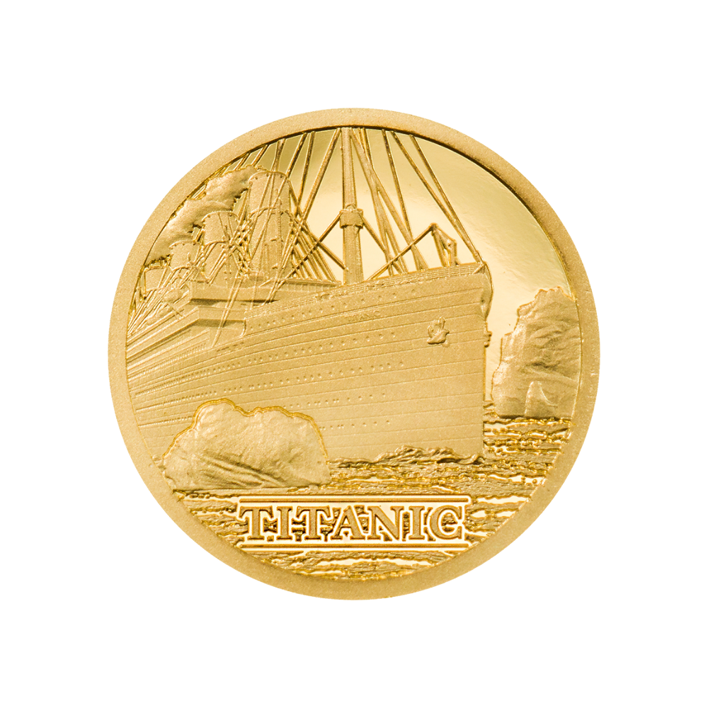 TITANIC Gold Coin $5 Cook Islands 2022