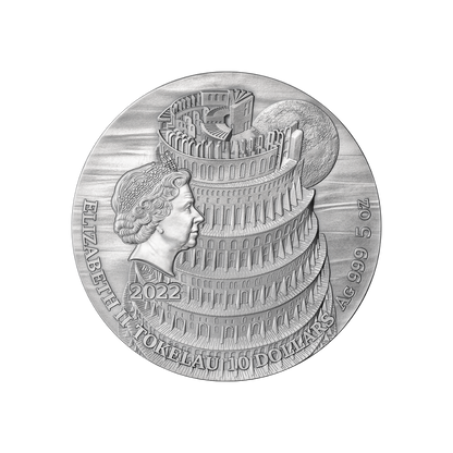 TOWER OF BABEL Fundamental Stories of the Bible 5 Oz Silver Coin $10 Tokelau 2022