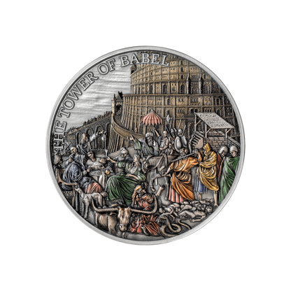 TOWER OF BABEL Fundamental Stories of the Bible 5 Oz Silver Coin $10 Tokelau 2022