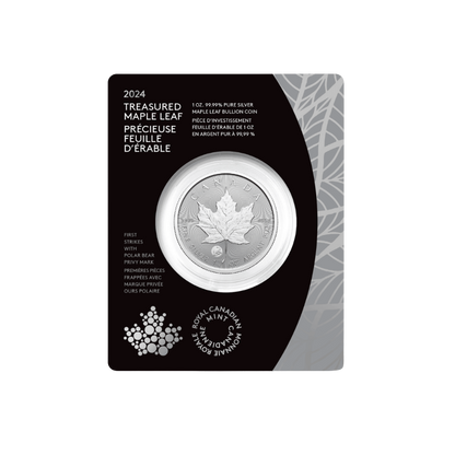 TREASURED SILVER MAPLE LEAF FIRST STRIKES Polar Bear Privy (Premium Bullion)
