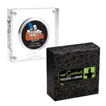 TREEHOUSE OF HORROR Simpsons 1 Oz Silver Coin $1 Tuvalu 2022