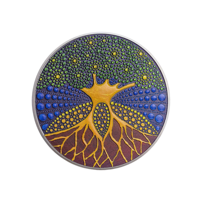 TREE OF LIFE Dot Art 3 Oz Silver Coin $20 Palau 2020
