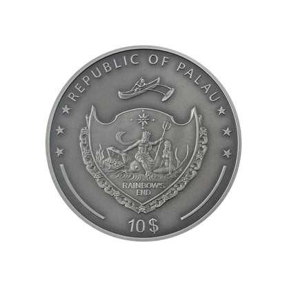 TRIP TO THE MOON 120th Anniversary 2 Oz Silver Coin $10 Palau 2022