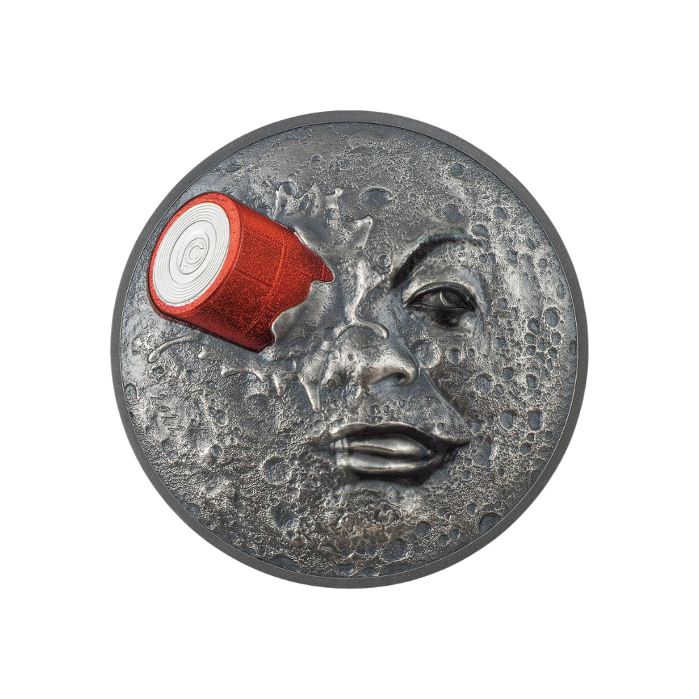 TRIP TO THE MOON 120th Anniversary 2 Oz Silver Coin $10 Palau 2022