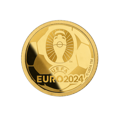 TROPHY UEFA Euro Cup Small Gold Coin $10 Solomon Islands 2024