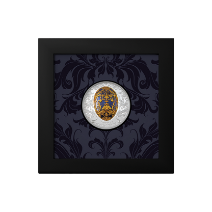 TSAREVICH FABERGE EGG Peter Carl 2 Oz Silver Coin 1000 Togrog Mongolia 2023