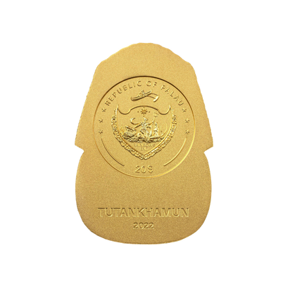 TUTANKHAMUN’S MASK Egyptian Art Shaped 3 Oz Silver Coin $20 Palau 2022