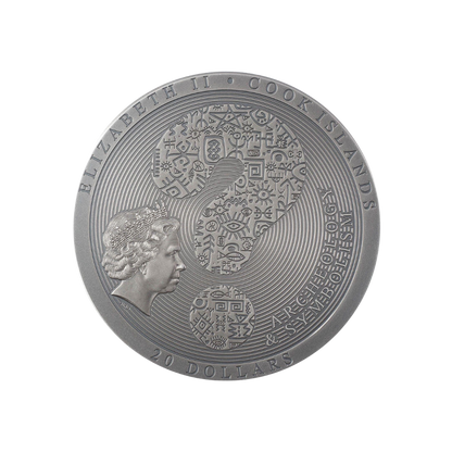 TUTANKHAMUN’S TOMB 1922 Archeology Symbolism Colored 3 Oz Silver Coin $20 Cook Islands 2022