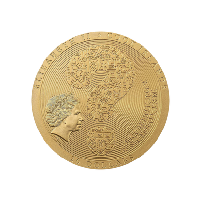 TUTANKHAMUN’S TOMB 1922 Archeology Symbolism Gilded 3 Oz Silver Coin $20 Cook Islands 2022