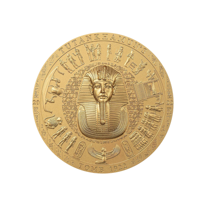 TUTANKHAMUN’S TOMB 1922 Archeology Symbolism Gilded 3 Oz Silver Coin $20 Cook Islands 2022