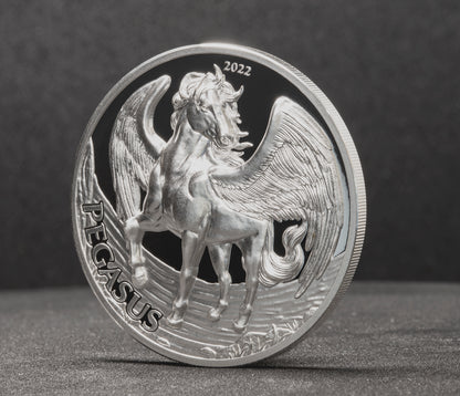 PEGASUS Mythical Creatures 1 Oz Silver Coin 1000 Shillings Tanzania 2022 - PARTHAVA COIN