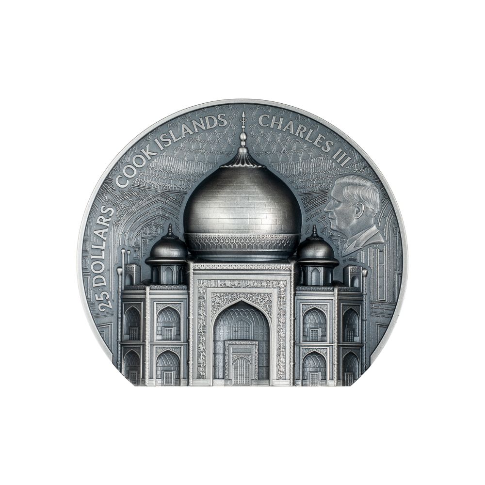 Taj Mahal Historical Monuments 5 Oz Silver Coin 2025