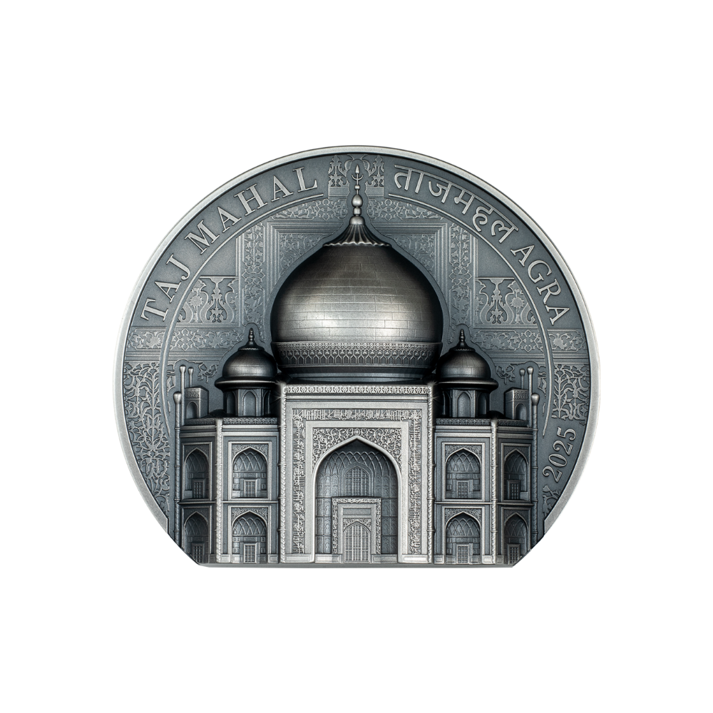 Taj Mahal Historical Monuments 5 Oz Silver Coin 2025