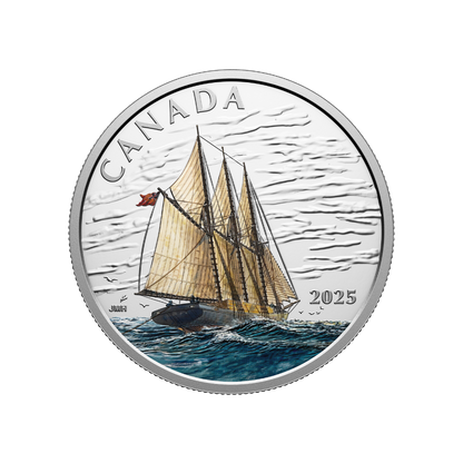 Tall Ships Three-masted Schooner Fine Silver Coin Canada 2025