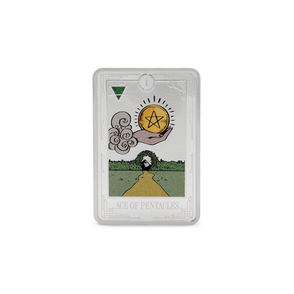 Tarot Cards Ace of Pentacles 1 Oz Silver Coin AGORO