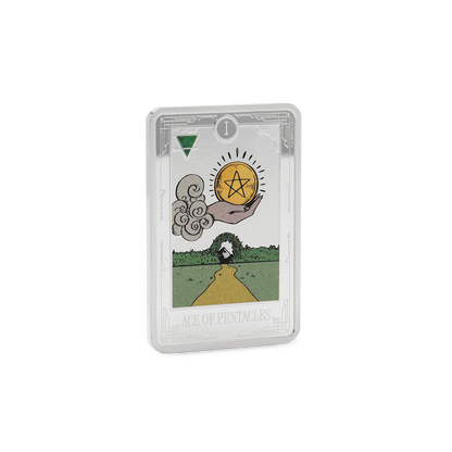 Tarot Cards Ace of Pentacles 1 Oz Silver Coin AGORO