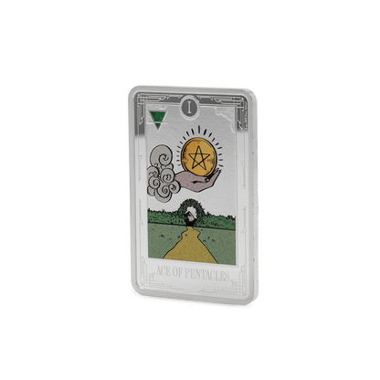 Tarot Cards Ace of Pentacles 1 Oz Silver Coin AGORO