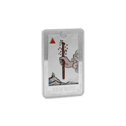 Tarot Cards Ace of Wands 1 Oz Silver Coin AGORO