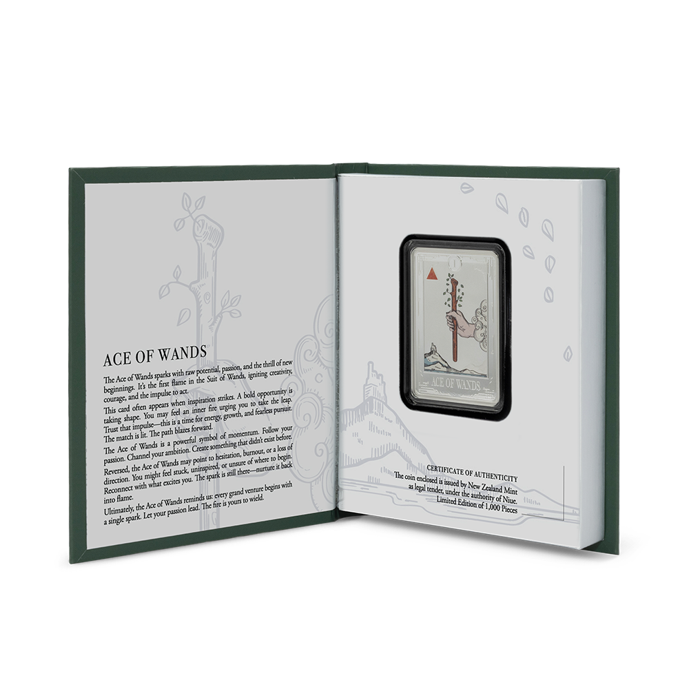 Tarot Cards Ace of Wands 1 Oz Silver Coin