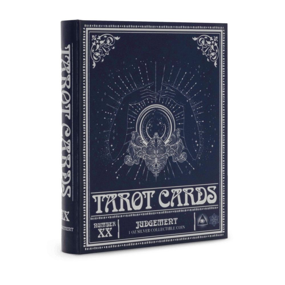 Tarot Cards Judgement Silver Collectible Coin 2025 packaging closed - Agoro New Zealand Mint