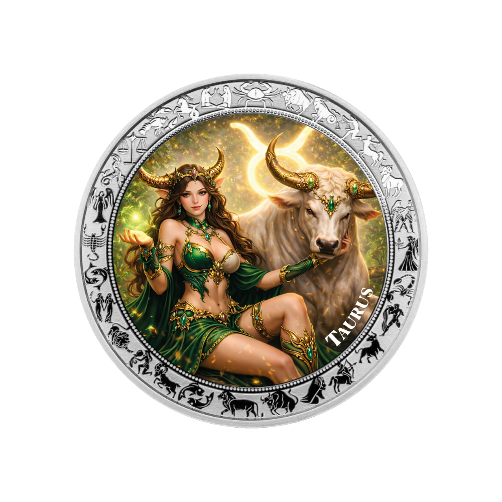 Taurus Goddesses Zodiac series 1 Oz Silver Coin 2026 PopCoins
