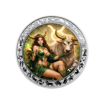 Taurus Goddesses Zodiac series 1 Oz Silver Coin 2026 PopCoins