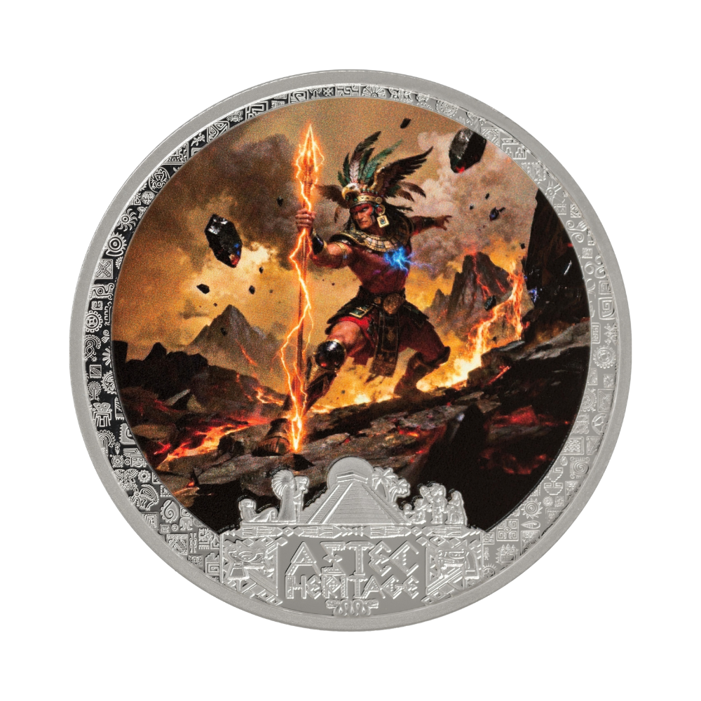 Tezcatlipoca Aztec Heritage series 1/2 Oz Silver Coin 2026 Popcoins
