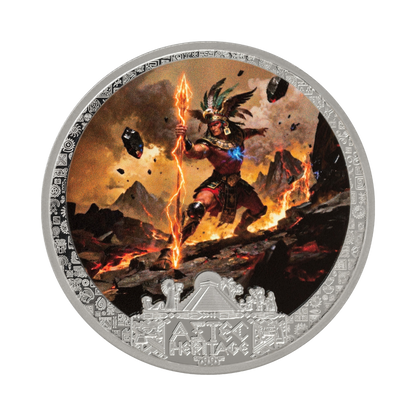 Tezcatlipoca Aztec Heritage series 1/2 Oz Silver Coin 2026 Popcoins