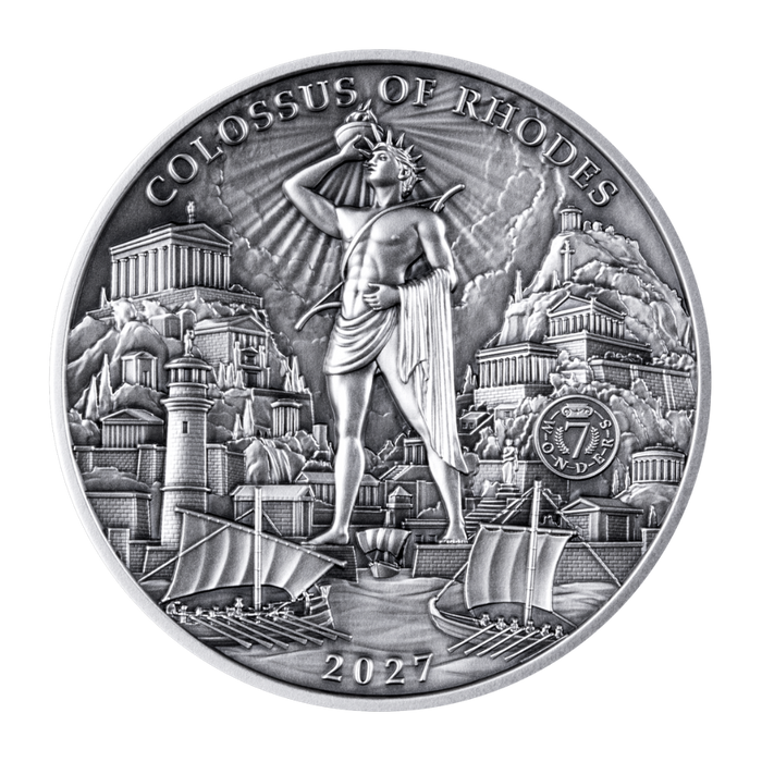 Calosos The Colossus of Rhodes 100g Silver Coin 2027 - MDM