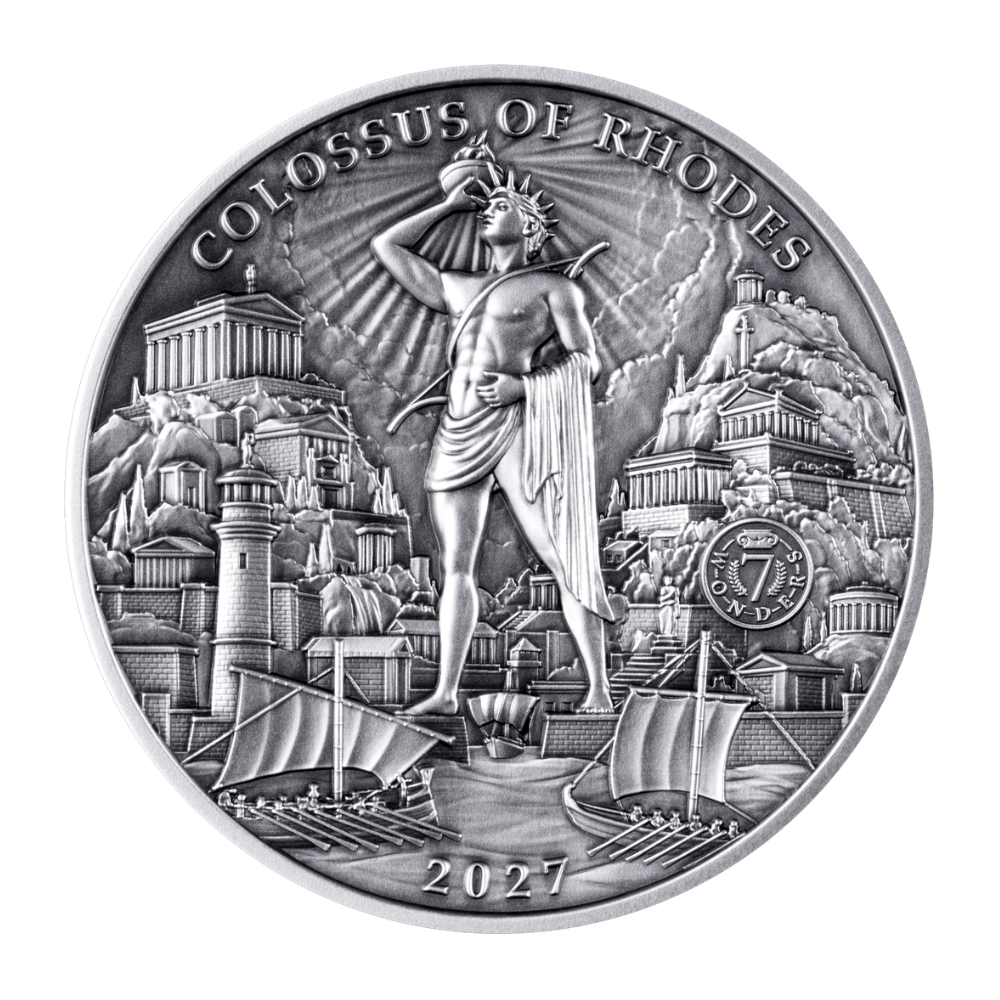 The Colossus of Rhodes 100g Silver Coin 2027 MDM
